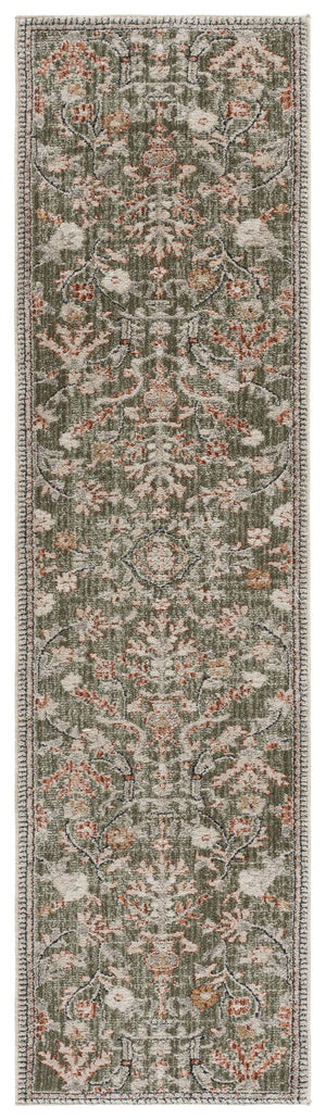 Safavieh Grove Elegant Green & Ivory Floral Area Rug - Low-Profile, Stain-Resistant Power-Loomed Turkish Design 4'-0" x 6'-0" GOV636Y-4
