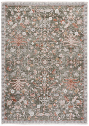 Safavieh Grove Elegant Green & Ivory Floral Area Rug - Low-Profile, Stain-Resistant Power-Loomed Turkish Design 4'-0" x 6'-0" GOV636Y-4