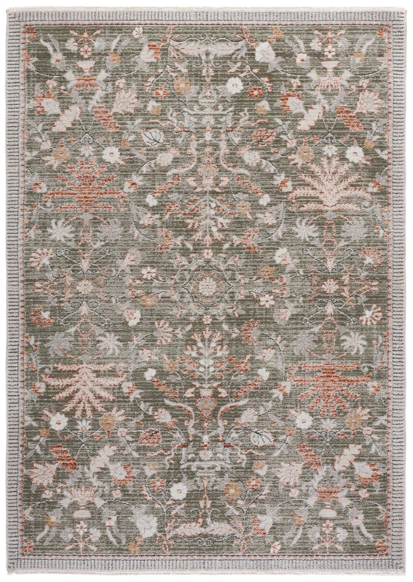 Safavieh Grove Serene Green And Ivory Square Rug — Floral-Inspired, Low-Profile Power-Loomed Luxury For Homes 6'-7" x 6'-7" GOV636Y-7SQ