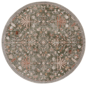 Safavieh Grove Serene Green And Ivory Square Rug — Floral-Inspired, Low-Profile Power-Loomed Luxury For Homes 6'-7" x 6'-7" GOV636Y-7SQ