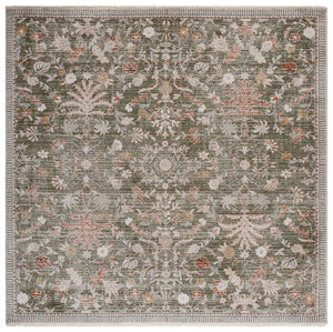 Safavieh Grove Floral Green And Ivory Runner — Low-Profile Power-Loomed Accented Hallway And Stair Rug 2'-2" x 8'-0" GOV636Y-28