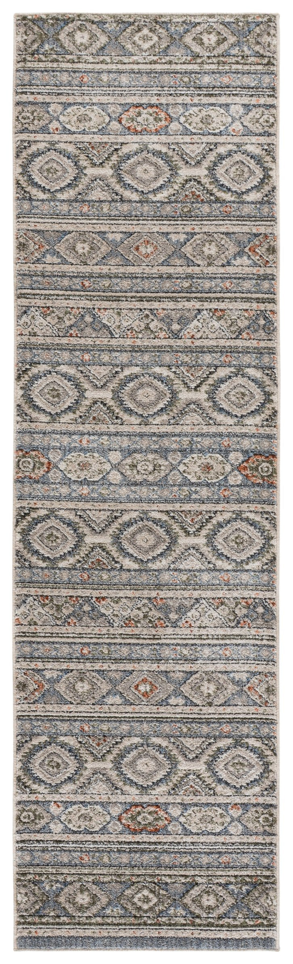 Safavieh Grove Serene Blue & Ivory Runner Rug — Low-Pile, Power-Loomed In Turkey For Durable Hallways 2'-2" x 8'-0" GOV670M-28