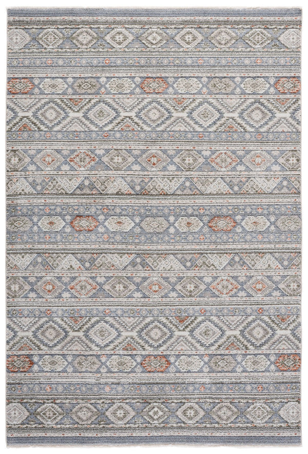 Safavieh Grove Modern Blue & Ivory Area Rug — Low-Profile, Durable Power-Loomed Turkish Design For Living Spaces 5'-3" x 7'-6" GOV670M-5
