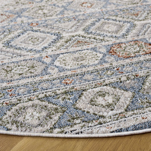 Safavieh Grove Serene Blue & Ivory Runner Rug — Low-Pile, Power-Loomed In Turkey For Durable Hallways 2'-2" x 8'-0" GOV670M-28