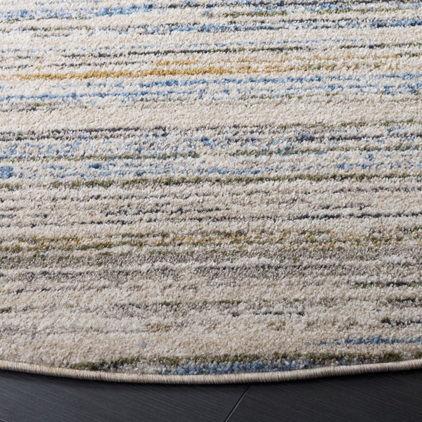 Safavieh Grove Ivory And Blue-Rust Square Rug — Low-Profile, Durable Power-Loomed Design For Modern Homes 6'-7" x 6'-7" GOV672A-7SQ