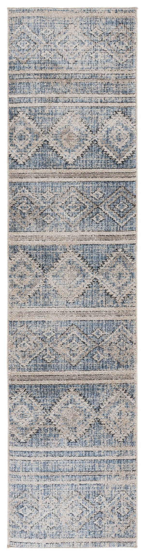 Safavieh Grove Round Blue And Ivory Area Rug — Low-Profile Durable Power-Loomed Design For Versatile Rooms 6'-7" x 6'-7" GOV678M-7R