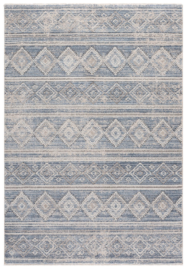 Safavieh Grove Runner Rug In Blue And Ivory, Low-Profile 3/8" Pile, Durable Power-Loomed Turkish Design 2'-2" x 8'-0" GOV678M-28