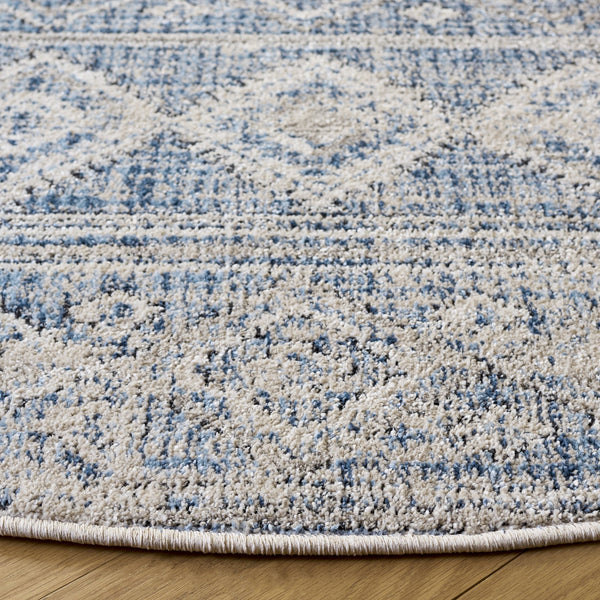 Safavieh Grove Contemporary Blue & Ivory Area Rug — Low Profile, Durable Power-Loomed Turkish Design For Home 4'-0" x 6'-0" GOV678M-4
