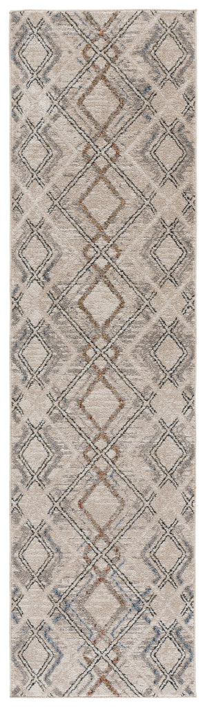 Safavieh Grove Modern Ivory And Blue Rust Runner — Low-Profile, Power-Loomed Turkish Construction For Hallways 2'-2" x 8'-0" GOV680A-28