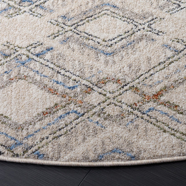 Safavieh Grove Minimalist Ivory And Blue-Rust Area Rug — Power-Loomed Turkish Construction, Durable Soft Pad 4'-0" x 6'-0" GOV680A-4