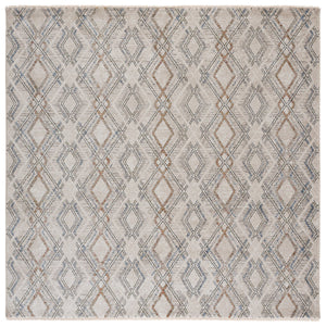 Safavieh Grove Minimalist Ivory And Blue-Rust Area Rug — Power-Loomed Turkish Construction, Durable Soft Pad 4'-0" x 6'-0" GOV680A-4