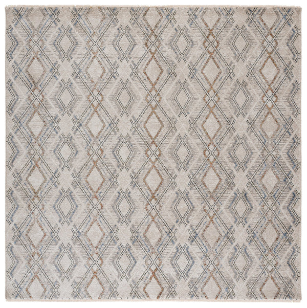 Safavieh Grove Minimalist Ivory And Blue-Rust Area Rug — Power-Loomed Turkish Construction, Durable Soft Pad 4'-0" x 6'-0" GOV680A-4