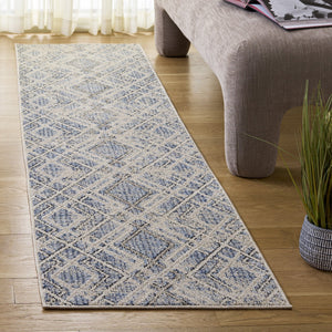 Safavieh Grove Calm Blue Ivory Low-Profile Rug — Power-Loomed Turkish Construction, Stain-Resistant Texture 8'-0" x 10'-0" GOV680M-8