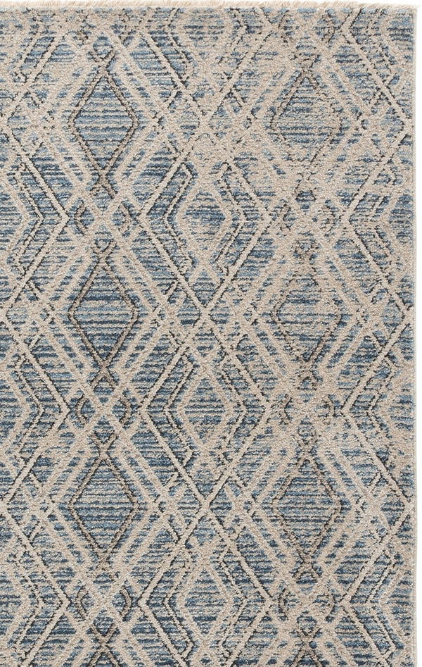 Safavieh Grove Calm Blue Ivory Low-Profile Rug — Power-Loomed Turkish Construction, Stain-Resistant Texture 8'-0" x 10'-0" GOV680M-8