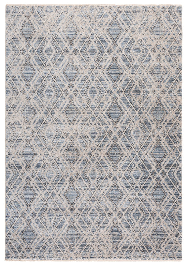 Safavieh Grove Round Blue Ivory Area Rug — Low‑Profile, Stain‑Resistant Polypropylene Blend With Soft Sheen 6'-7" x 6'-7" GOV680M-7R