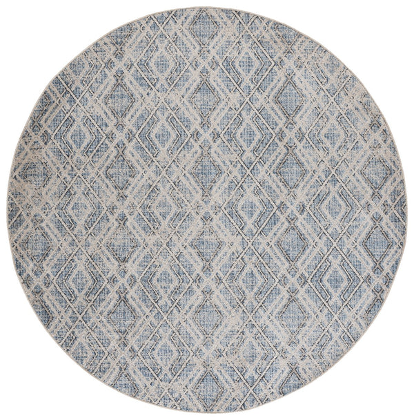 Safavieh Grove Calm Blue Ivory Low-Profile Rug — Power-Loomed Turkish Construction, Stain-Resistant Texture 8'-0" x 10'-0" GOV680M-8