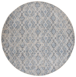 Safavieh Grove Modern Blue & Ivory Square Rug — Low-Profile Power-Loomed Turkish Fiber Rug, Durable Elegance 6'-7" x 6'-7" GOV680M-7SQ