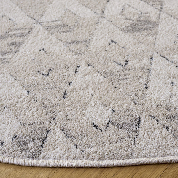 Safavieh Grove Ivory Beige Round Area Rug — Power-Loomed Low-Profile Design, Durable Stain-Resistant Comfort 6'-7" x 6'-7" GOV682A-7R