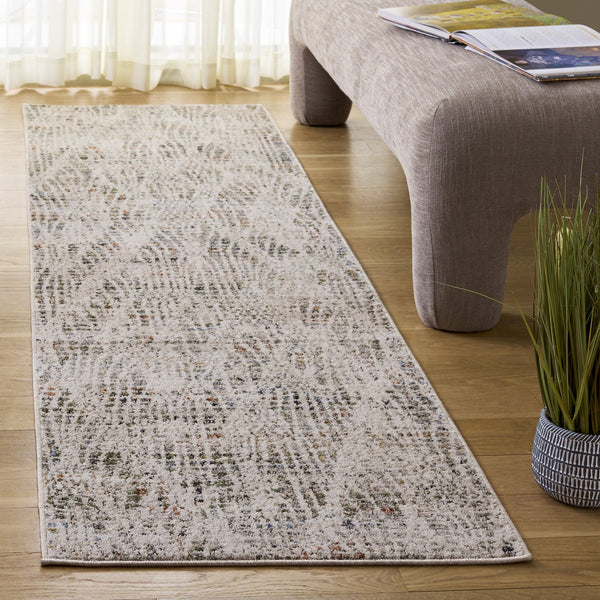 Safavieh Grove Ivory And Soft Green Runner Rug – Low-Pile, Power-Loomed Durability For High-Traffic Entryways 2'-2" x 8'-0" GOV684A-28