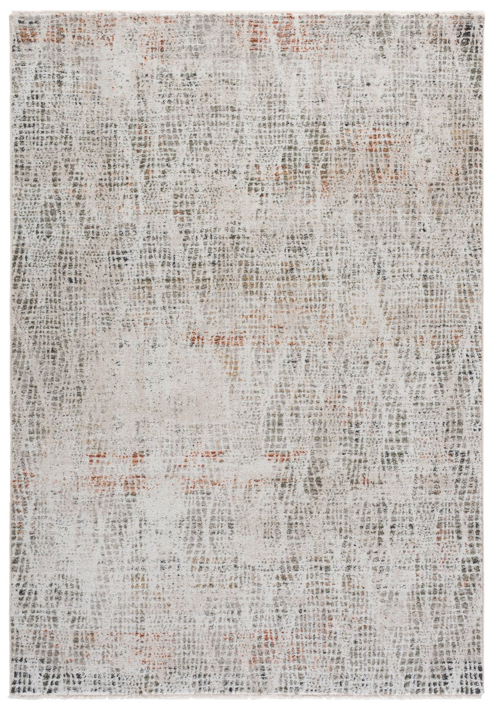 Safavieh Grove Ivory And Green Minimalist Area Rug — Low Pile, Durable Power‑Loomed Design For Everyday Elegance 4'-0" x 6'-0" GOV684A-4