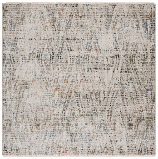 Safavieh Grove Serene Ivory And Green Square Rug — Low-Profile Power-Loomed Turkish Design For Everyday Elegance 6'-7" x 6'-7" GOV684A-7SQ
