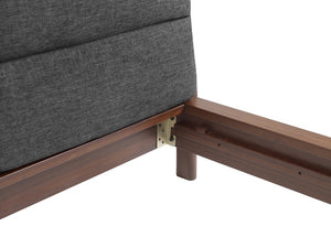 Greenington Park Avenue Queen Bed Solid Bamboo Frame with Cushioned Headboard and Steel Accents Ruby GPA0001RB