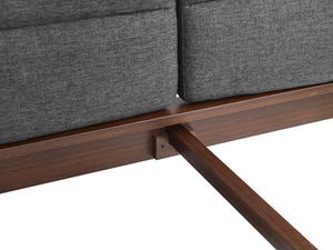 Greenington Park Avenue Queen Bed Solid Bamboo Frame with Cushioned Headboard and Steel Accents Ruby GPA0001RB