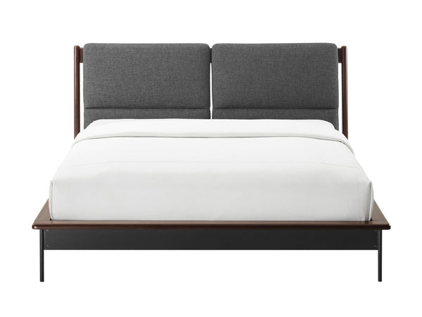 Greenington Park Avenue Queen Bed Solid Bamboo Frame with Cushioned Headboard and Steel Accents Ruby GPA0001RB