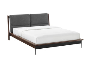 Greenington Park Avenue Queen Bed Solid Bamboo Frame with Cushioned Headboard and Steel Accents Ruby GPA0001RB