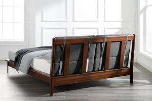 Greenington Park Avenue Queen Bed Solid Bamboo Frame with Cushioned Headboard and Steel Accents Ruby GPA0001RB