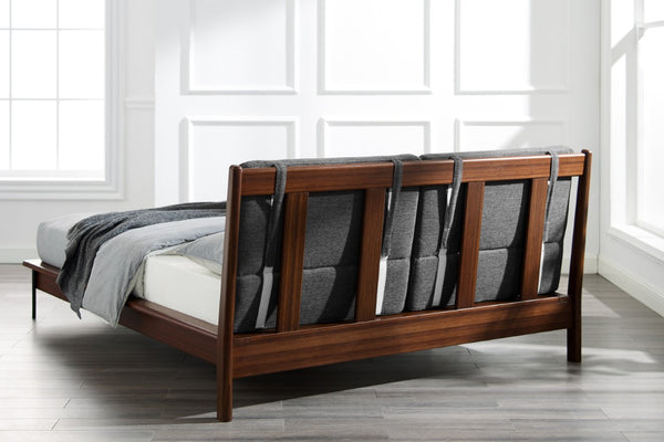 Greenington Park Avenue Queen Bed Solid Bamboo Frame with Cushioned Headboard and Steel Accents Ruby GPA0001RB