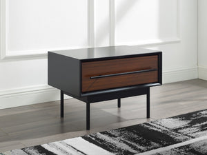 Greenington Park Avenue Solid Bamboo Nightstand with Soft Close Drawer and Matte Black Accents GPA0004RB