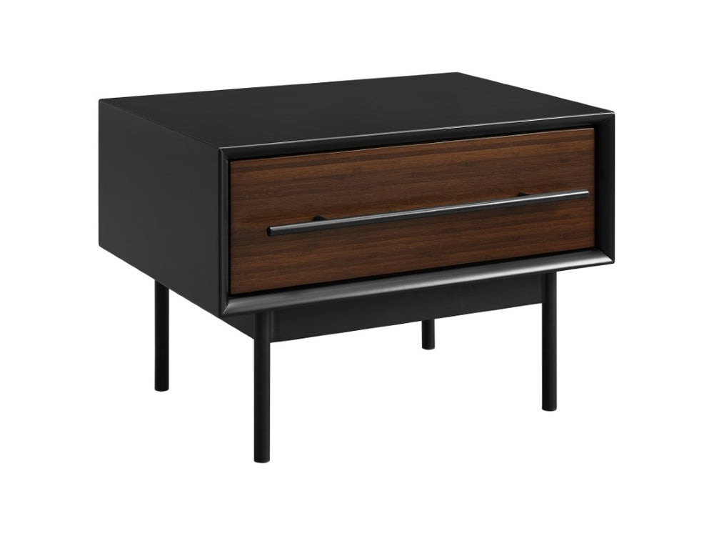 Greenington Park Avenue Solid Bamboo Nightstand with Soft Close Drawer and Matte Black Accents GPA0004RB