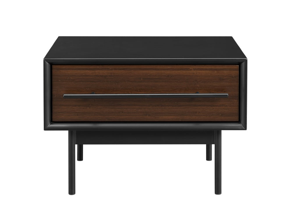 Greenington Park Avenue Solid Bamboo Nightstand with Soft Close Drawer and Matte Black Accents GPA0004RB