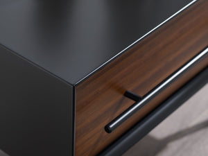Greenington Park Avenue Solid Bamboo Nightstand with Soft Close Drawer and Matte Black Accents GPA0004RB