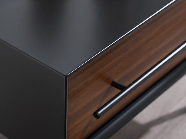 Greenington Park Avenue Solid Bamboo Nightstand with Soft Close Drawer and Matte Black Accents GPA0004RB