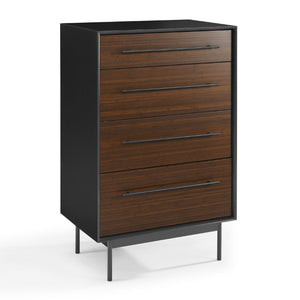 Greenington Park Avenue Solid Bamboo Four Drawer High Chest with Matte Steel Pulls Bedroom GPA0005RB