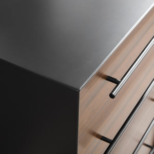 Greenington Park Avenue Solid Bamboo Four Drawer High Chest with Matte Steel Pulls Bedroom GPA0005RB