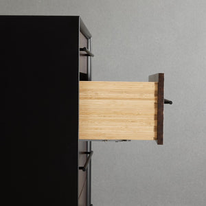 Greenington Park Avenue Solid Bamboo Four Drawer High Chest with Matte Steel Pulls Bedroom GPA0005RB