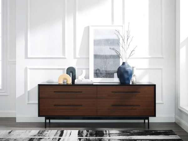 Greenington Park Avenue Solid Bamboo Double Dresser with 4 Soft Close Drawers and Steel Base GPA0006RB