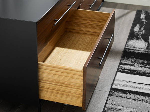 Greenington Park Avenue Solid Bamboo Double Dresser with 4 Soft Close Drawers and Steel Base GPA0006RB