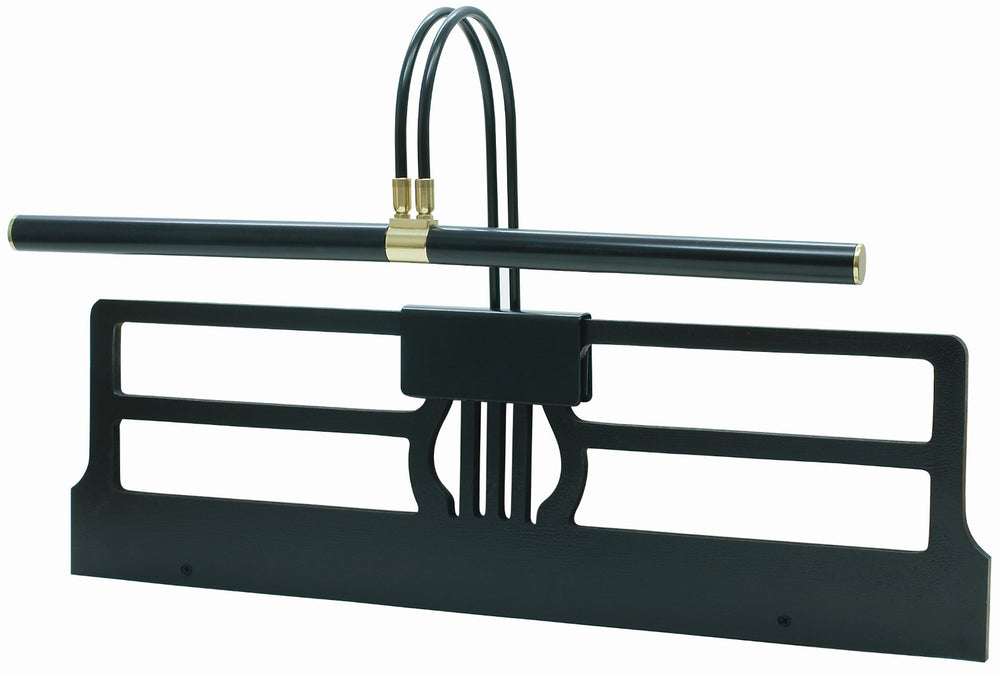 House Of Troy Slim-line Elegant Grand Piano Lamp - Stylish Design With Adjustable Clamp & Led Compatible Lighting Black,Polished Brass Metal Gpxl-617
