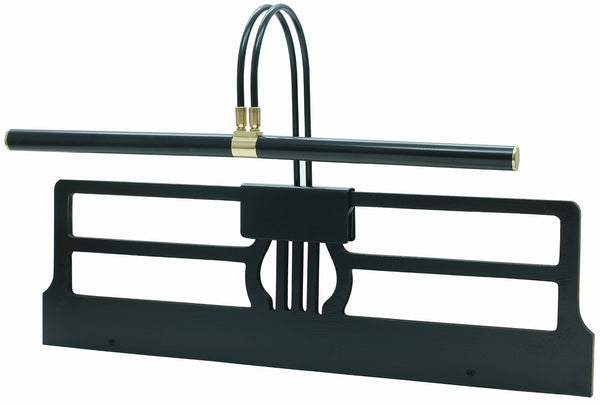 House Of Troy Slim-line Elegant Grand Piano Lamp - Stylish Design With Adjustable Clamp & Led Compatible Lighting Black,Polished Brass Metal Gpxl-617