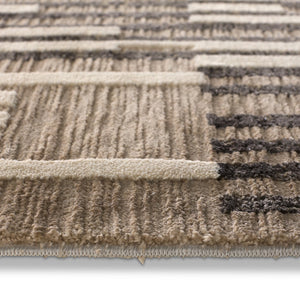 Jaipur Living Graphite Gravity Gra01 Powerloomed Machinemade 100% Polyester Lines Stripes Indoor Rug Gray, Cream 100% Polyester Rug155183