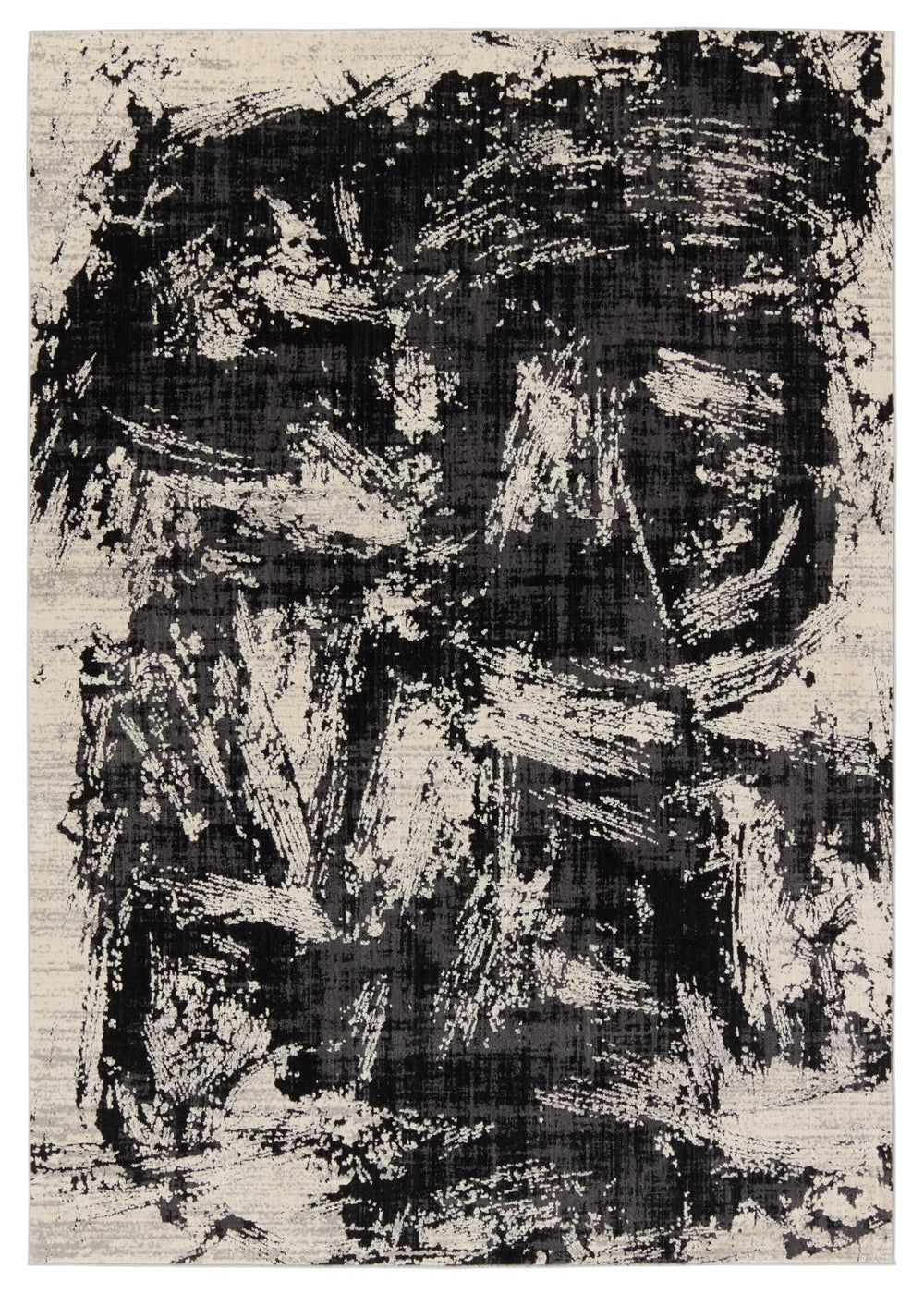 Jaipur Living Graphite Dusk Modern Industrial Machine Made Indoor Rug Black 8'x10'