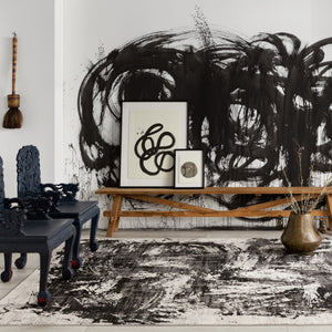 Jaipur Living Graphite Dusk Modern Industrial Machine Made Indoor Rug Black 8'x10'