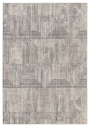 Jaipur Living Graphite Sublime Gra03 Powerloomed Machinemade 100% Polyester Geometric Geometric Indoor Rug Gray, Cream 100% Polyester Rug155193