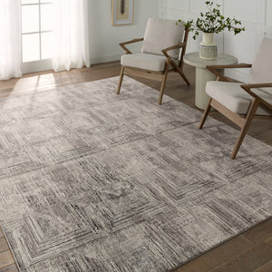 Jaipur Living Graphite Sublime Modern Industrial Machine Made Indoor Rug Gray 8'x10'