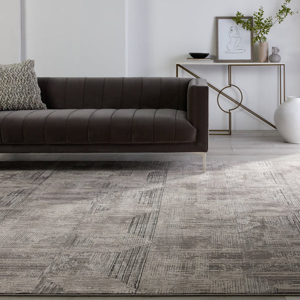 Jaipur Living Graphite Sublime Gra03 Powerloomed Machinemade 100% Polyester Geometric Geometric Indoor Rug Gray, Cream 100% Polyester Rug155193