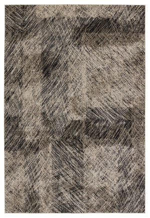 Jaipur Living Graphite Dairon Modern Industrial Machine Made Indoor Rug Black 8'x10'